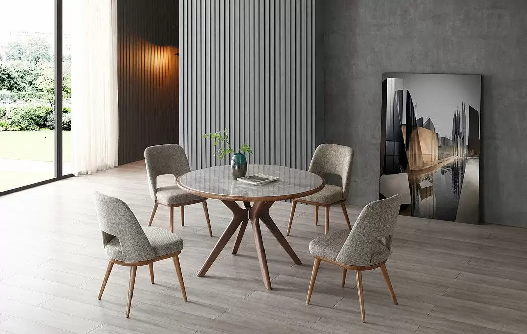 Стул Agata, серо-коричневый/орех - фото 2