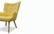Кресло и оттоманка Hygge, желтый/натуральный