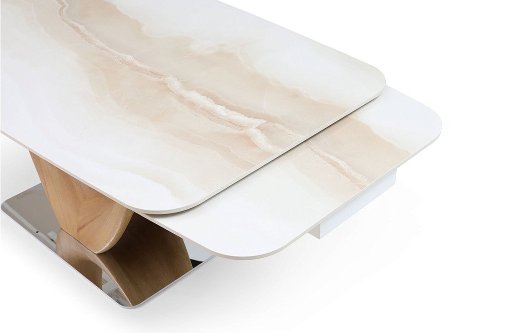 Стол раскладной Rimini Ceramic 180-270, бежевая керамика/ясень - фото 10