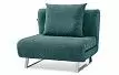 Кресло-кровать Rosy, темно-бирюзовый/хром