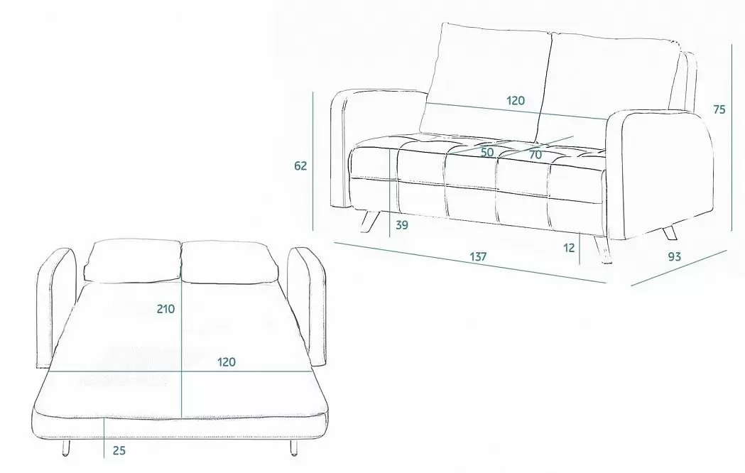 Диван-кровать Roxy, красный - фото 3