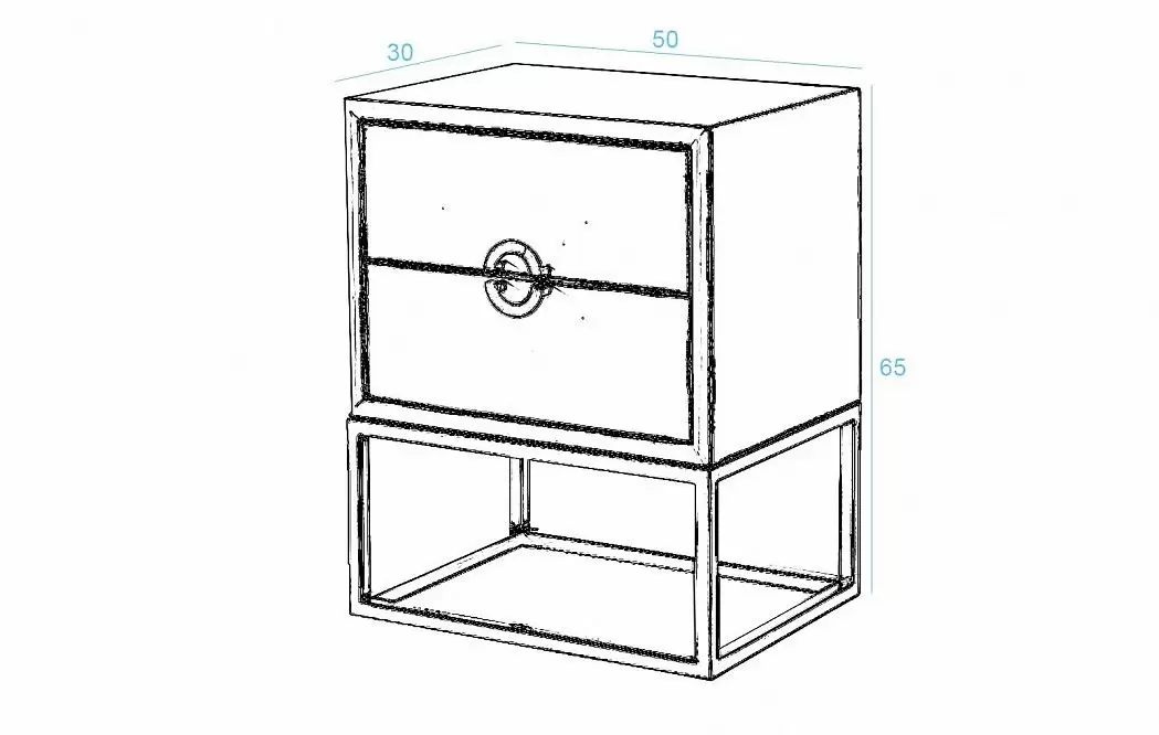 Тумба прикроватная Adele, оранжевый - фото 3