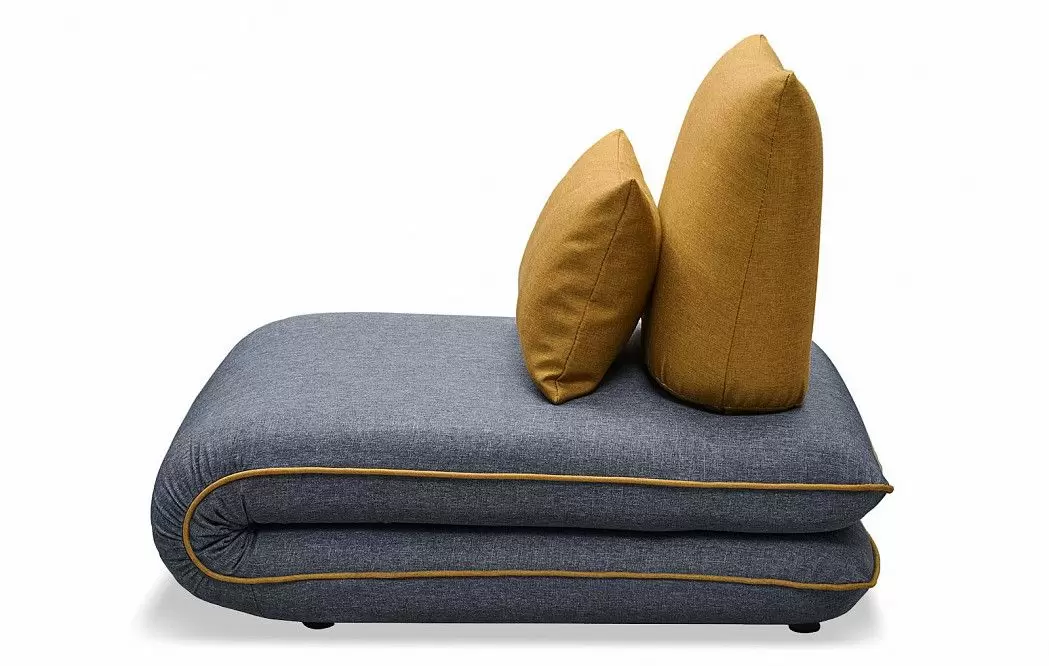 Кресло-кровать Justin-1, темно-серый/желтый - фото 6