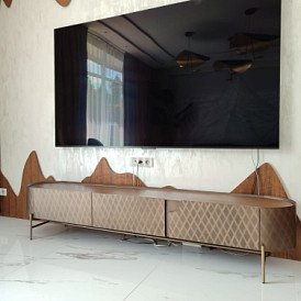 ТВ Тумба Emily, орех/бронза