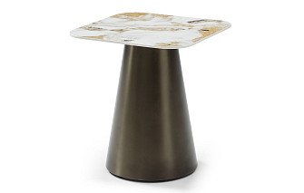 Стол журнальный Jane (45), золотистая керамика/медь