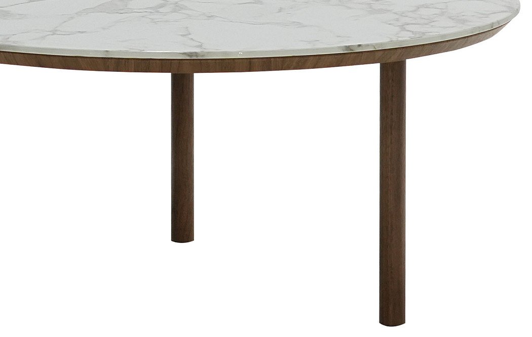 Стол журнальный Candy (80), белая керамика/орех - фото 10