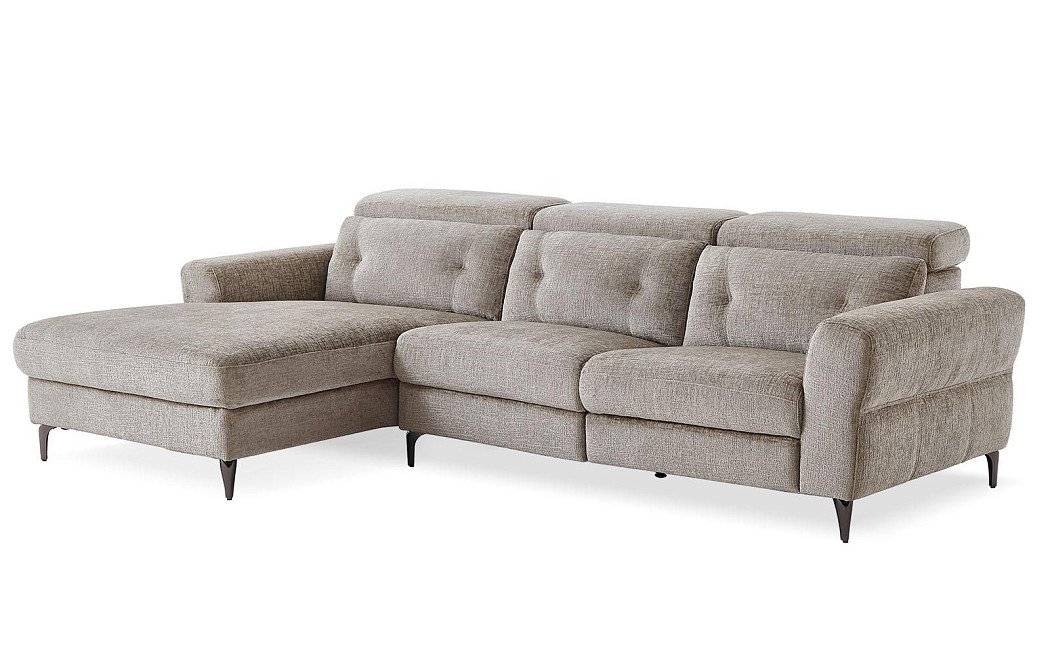 Диван-реклайнер Adeline угловой (левый), серо-бежевый - фото 3