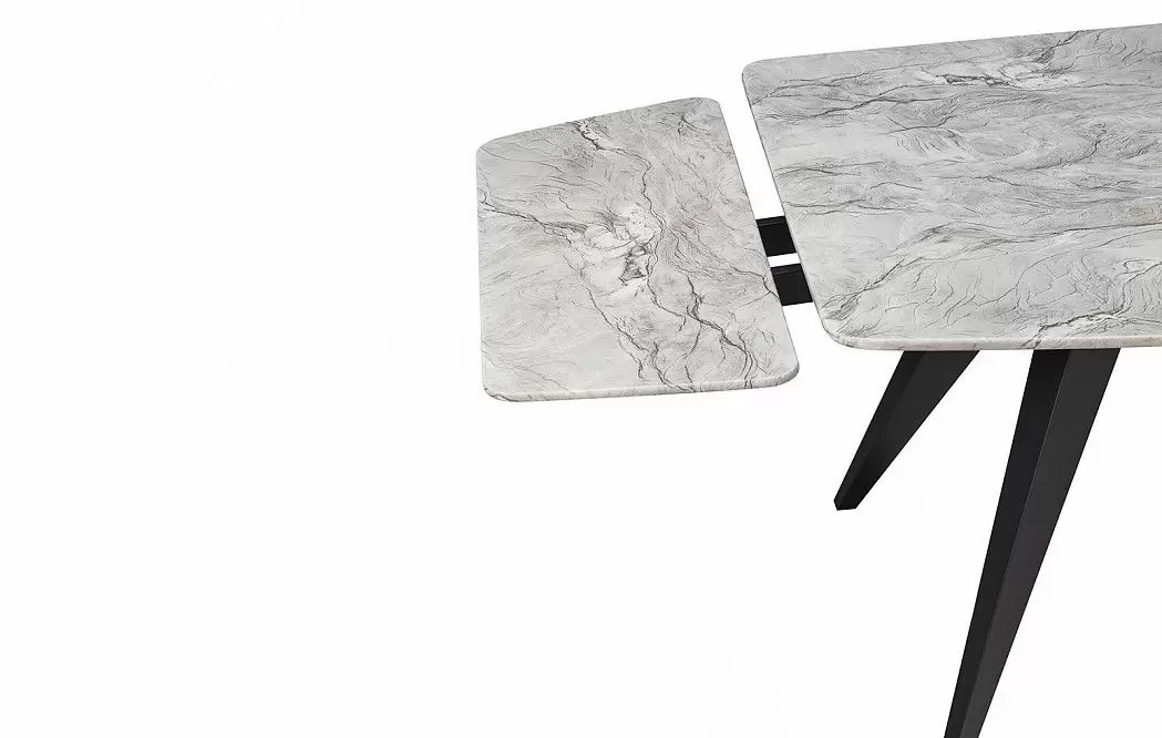Стол раскладной Ramses 180-250, серый мрамор/черный - фото 10