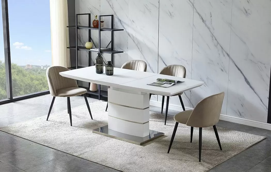 Стол раскладной Verona Glass (140), белый матовый - фото 4