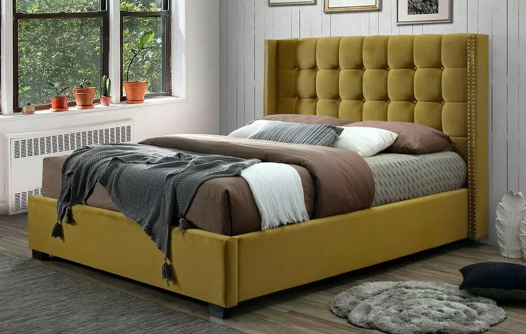 Кровать Olivia 160х200 (с подъемным механизмом), желтый