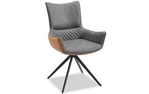 Кресло Jess, графит/коричневый цвет