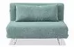 Диван-кровать Rosy 2-х местный, бирюзовый/хром