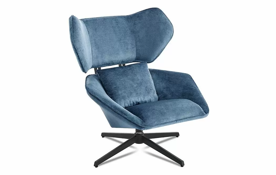 Кресло и оттоманка Boston, синий - фото 2