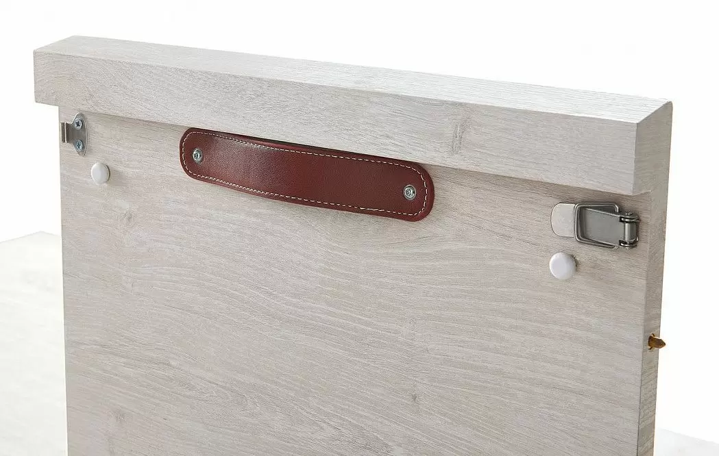 Стол раскладной Denver 110-150, светлый дуб/черный - фото 7