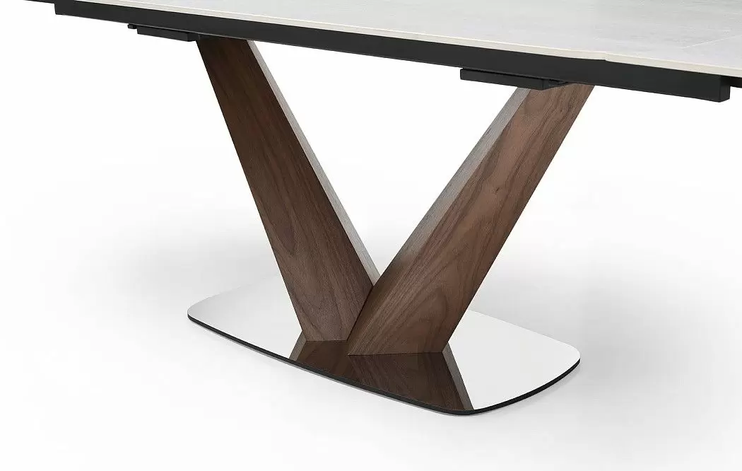 Стол раскладной Veronica 160-240, серая керамика/орех - фото 13