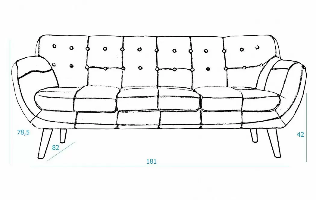 Диван Florida 3-х местный (пэчворк) - фото 4