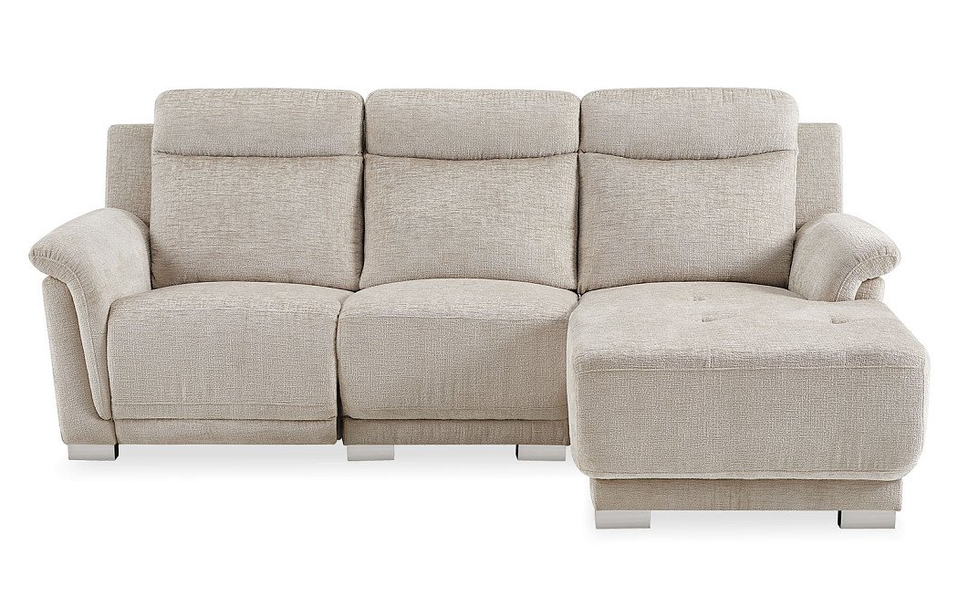 Диван-реклайнер Jonathan угловой (правый), бежевый - фото 7