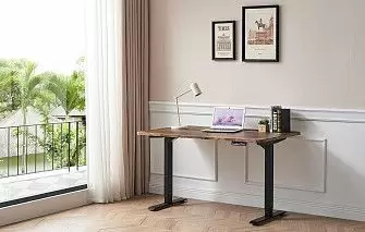 Стол Dallas (140) жженое дерево, регулируемая высота, электропривод