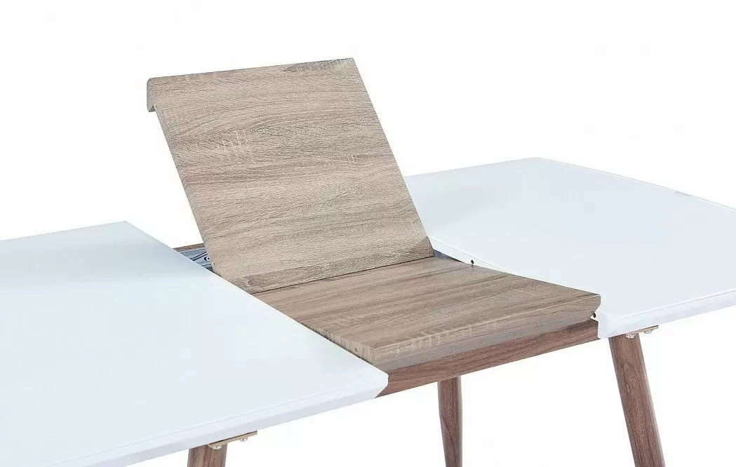 Стол раскладной Fredric 120-160, белый/дуб - фото 6