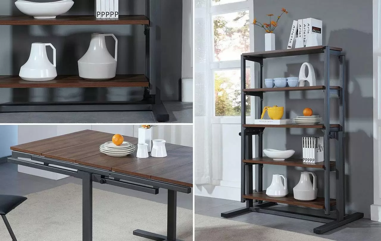 Примеры необычного использования стеллажей в интерьере