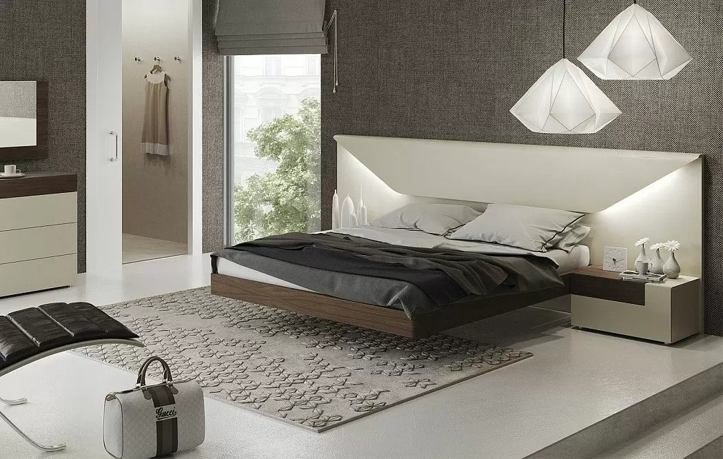 Комод высокий Almeria (5 ящиков), песочный/орех - фото 4