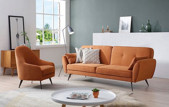 Комплект мягкой мебели Edinburgh & Sandy, терракотовый