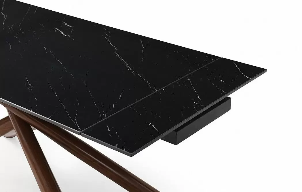 Стол раскладной Ravenna 160-220, черная керамика/орех - фото 11