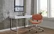 Комплект из стола письменного Ego и кресла Miranda, белый/коралловый