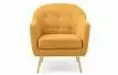 Кресло Carmen, желтый/золотые ножки