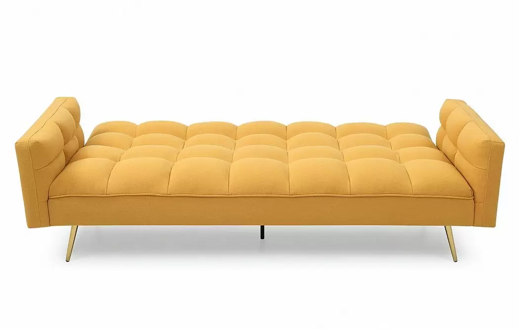 Диван-кровать Madrid, желтый/золотые ножки - фото 7