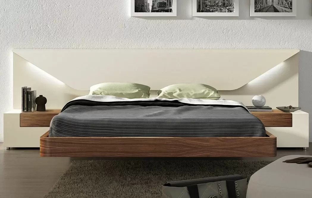 Кровать Almeria 160х200, песочный/орех - фото 7