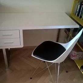 Стол письменный Poesy, орех/хром