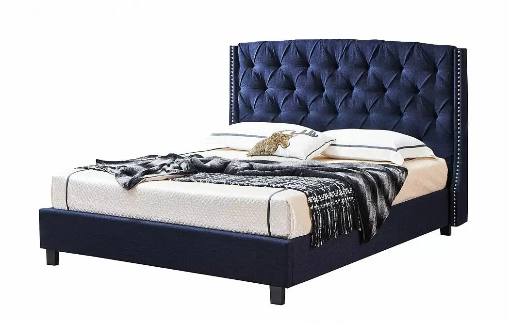 Кровать Evita Grand 160x200 (с подъемным механизмом), темно-синий - фото 3