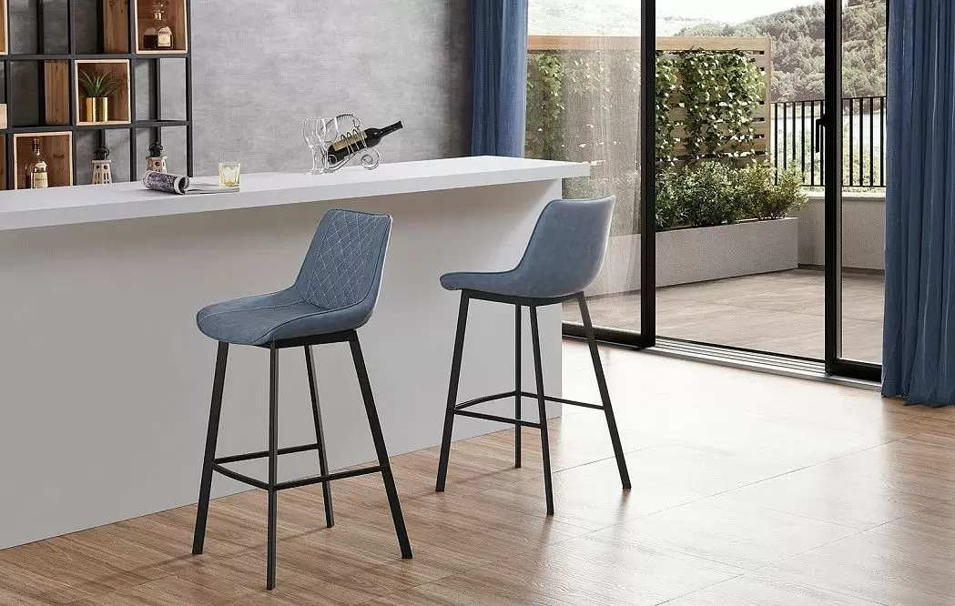 Стул барный Tracy (75), синий/черный - фото 2