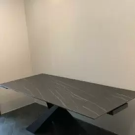 Стол раскладной Savoy Bronze 160-220, белая керамика/бронза