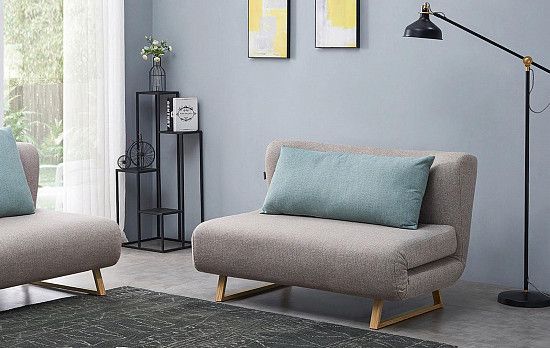 Диван-кровать Rosy 2-х местный, бежевый/мята