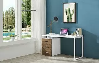 Стол письменный Endeavor, белый/орех