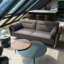 Диван-кровать Liverpool, графит/золото