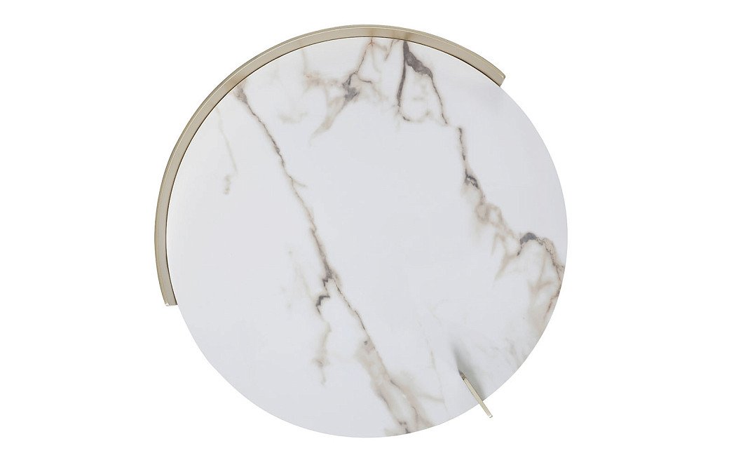 Стол журнальный Diva (53), белая керамика/шампань - фото 4