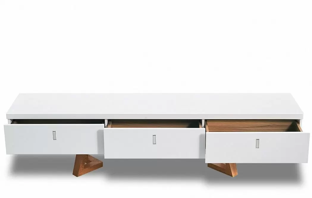 ТВ Тумба Avalon, белый/орех - фото 5