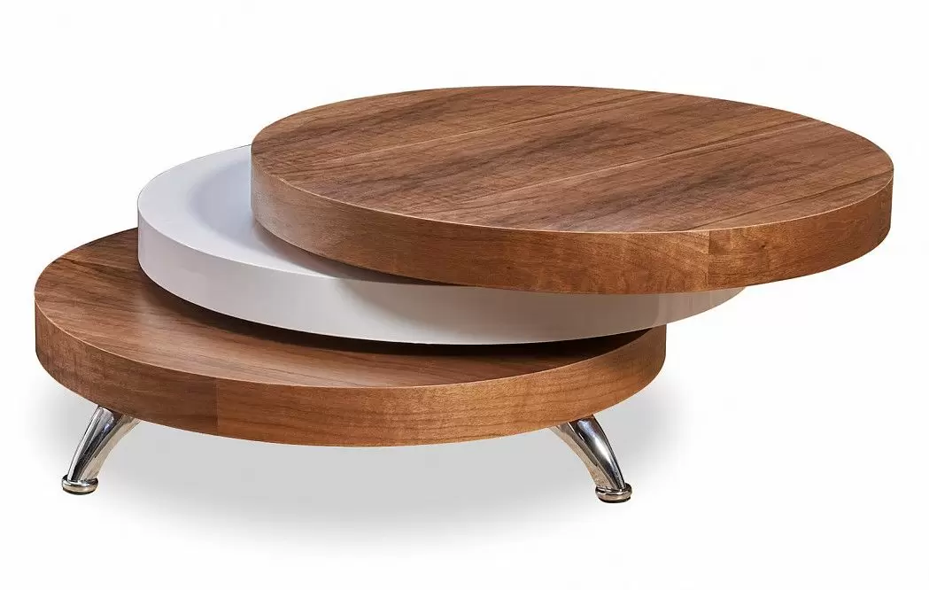 Стол журнальный Balance, орех/белый