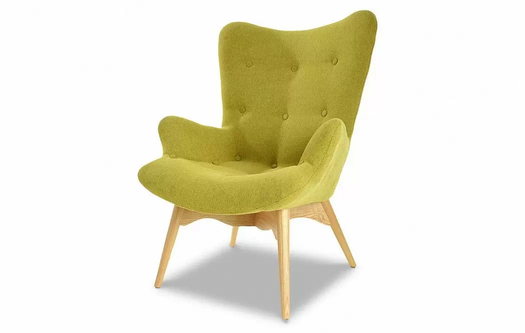 Кресло с оттоманкой Contour, желто-зеленый - фото 2