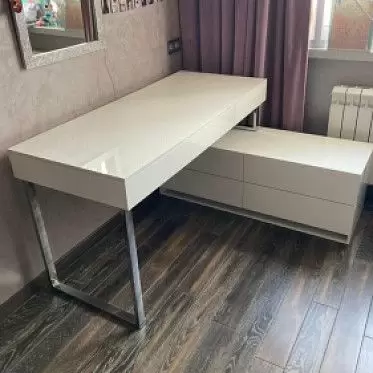 Стол письменный Dresden, белый/хром