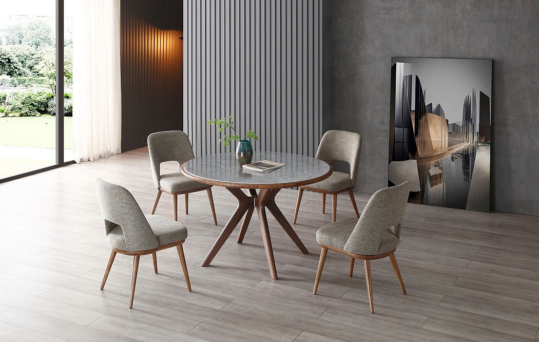 Стол Tango 100, серая керамика/орех - фото 2