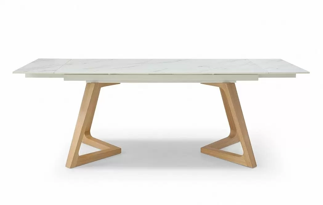 Стол раскладной Sorrento 160-220, белая керамика/ясень - фото 10