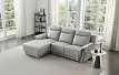 Диван-реклайнер Jonathan угловой (левый), светло-серый