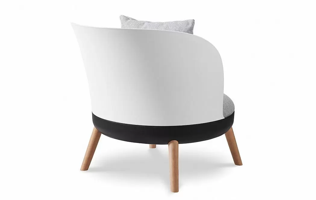 Кресло и пуф Cherry, серый - фото 6