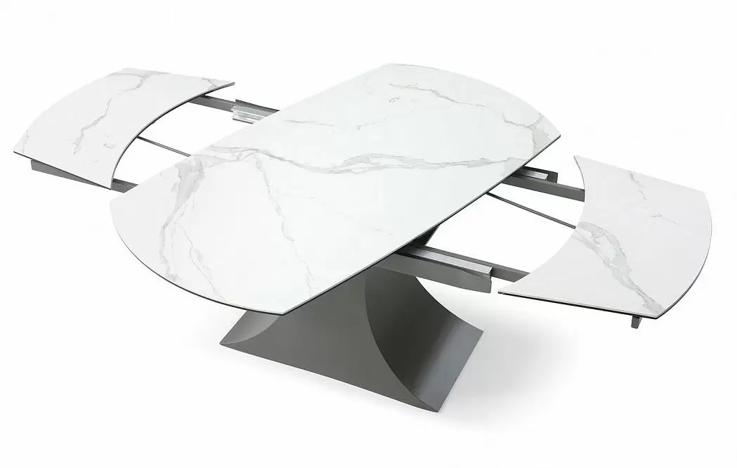 Стол раскладной Palermo 160-240, белая керамика/серый - фото 5