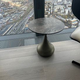 Стол журнальный Reggio (50), камень мокко/бронза