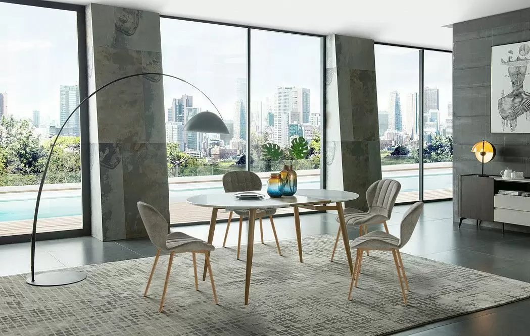 Стул Debby, светло-серый/дерево - фото 2